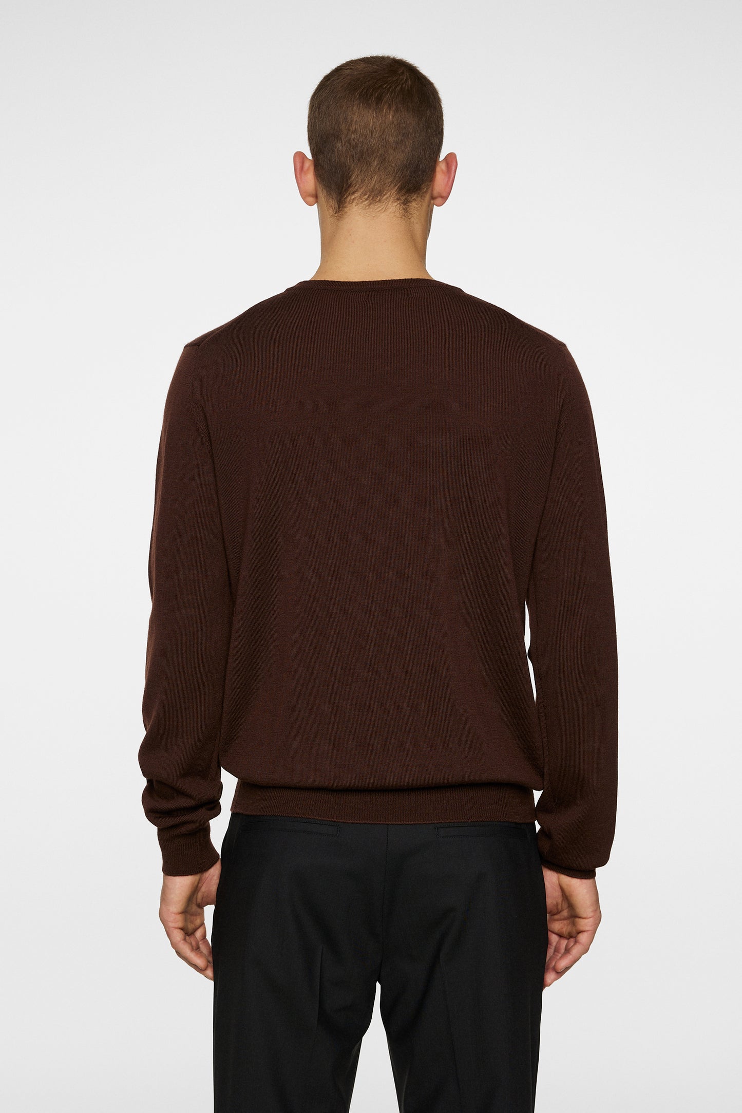 Keane Merino Crew Neck Sweater / Bitter Chocolate