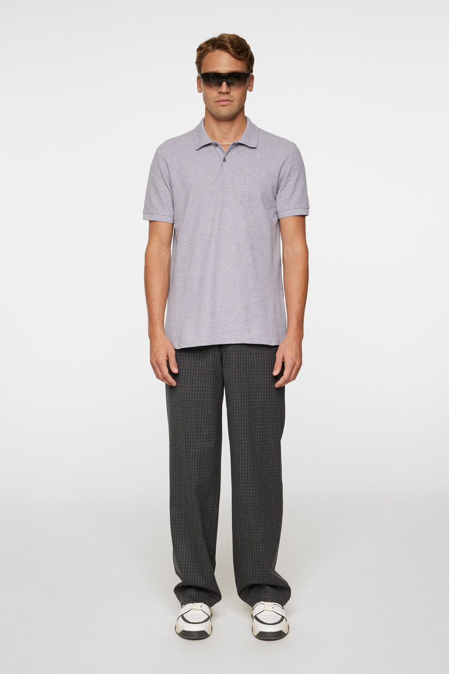 Troy Polo Shirt Seasonal Pique / Mid Grey Melange