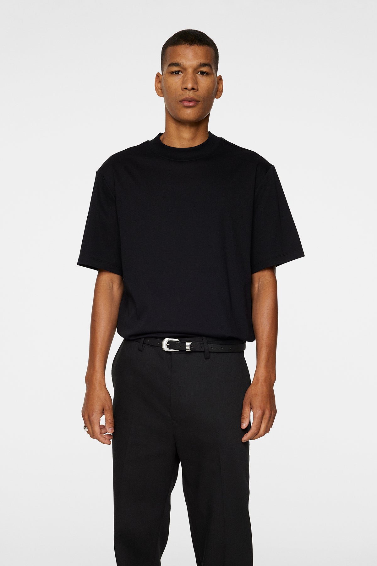 Ace Mock Neck T-Shirt / Black