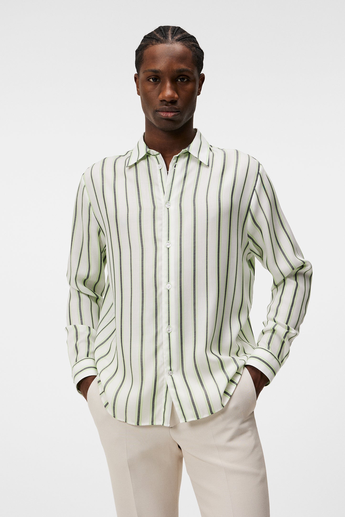 Florindo Tencel Stripe Shirt / Cloud White – J.Lindeberg