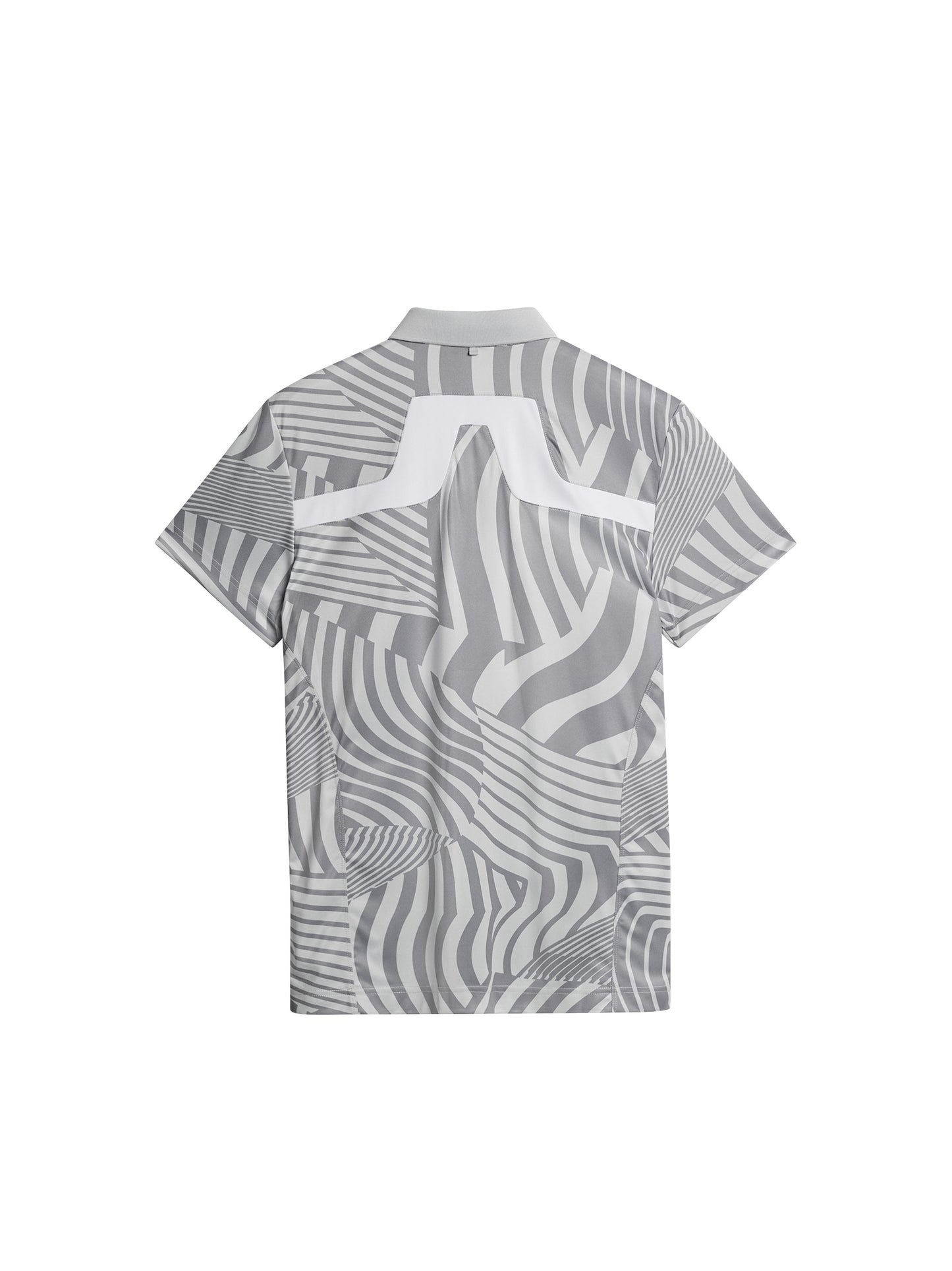 KV Tour Print Golf Polo / Dazzle Wave Light Grey Melange