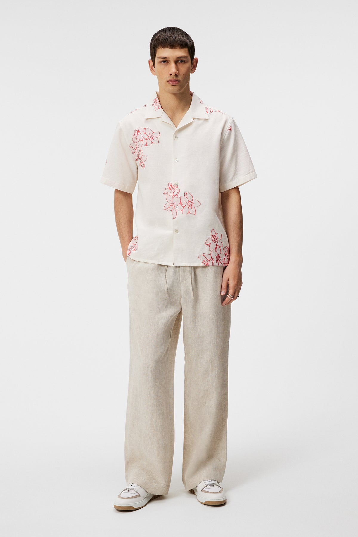 Noah Wide Linen Pants / Safari Beige