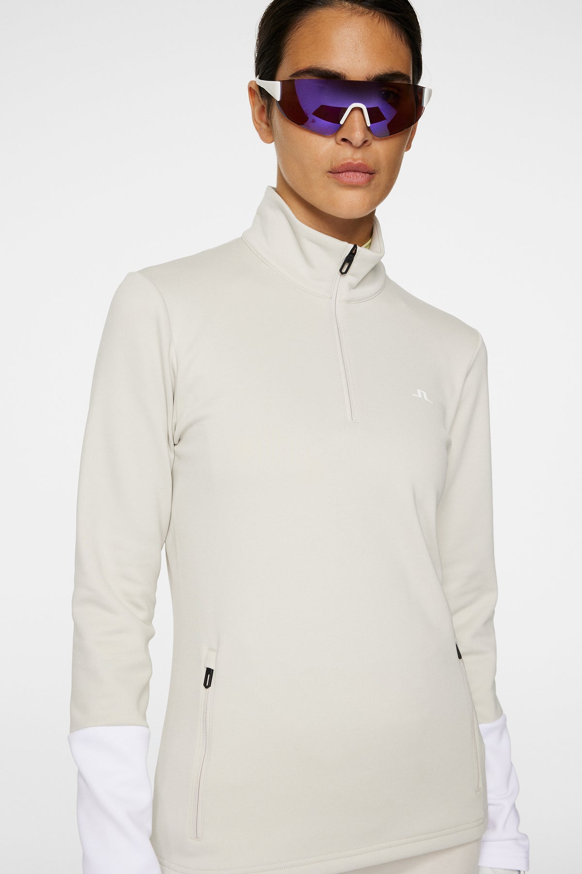 W Aerial Quarter Zip Mid Layer / Moonbeam