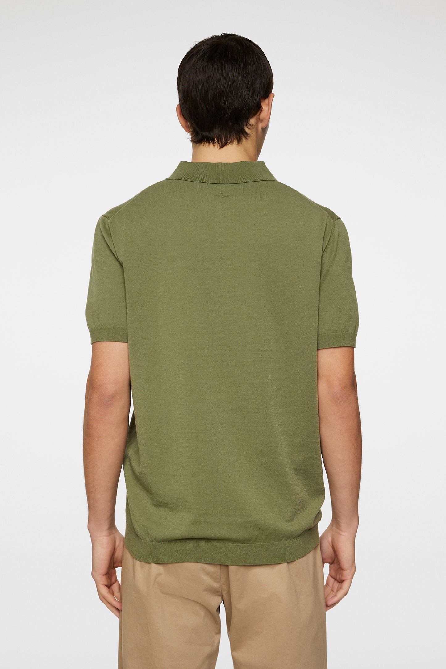 Ridge Knitted Polo / Olivine