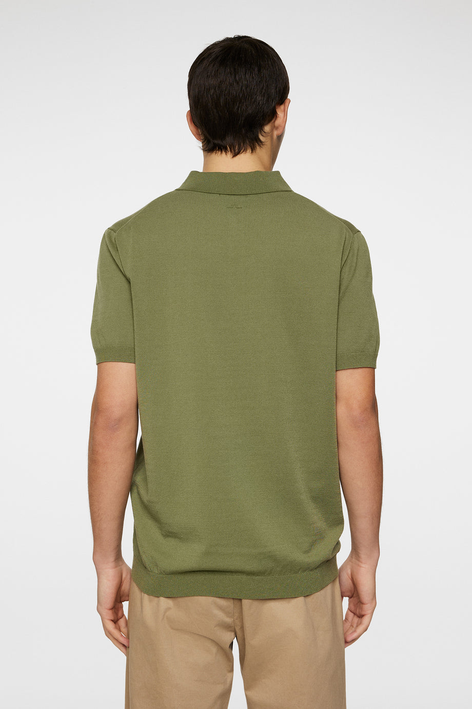 Ridge Knitted Polo / Olivine