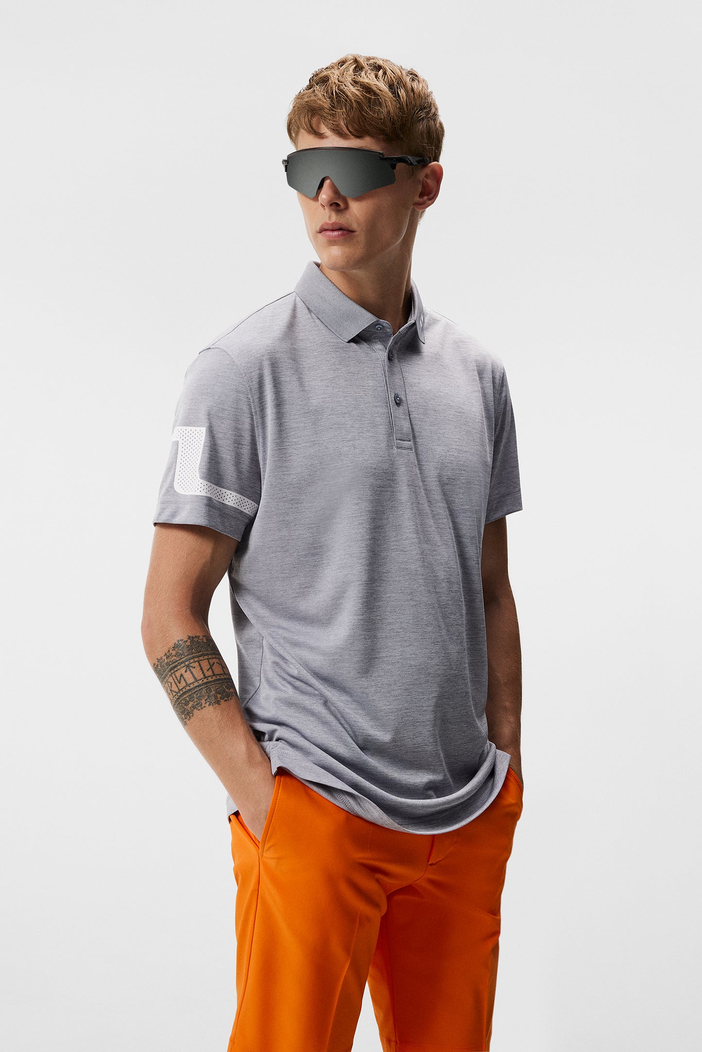 Heath Regular Fit Polo / Grey Melange