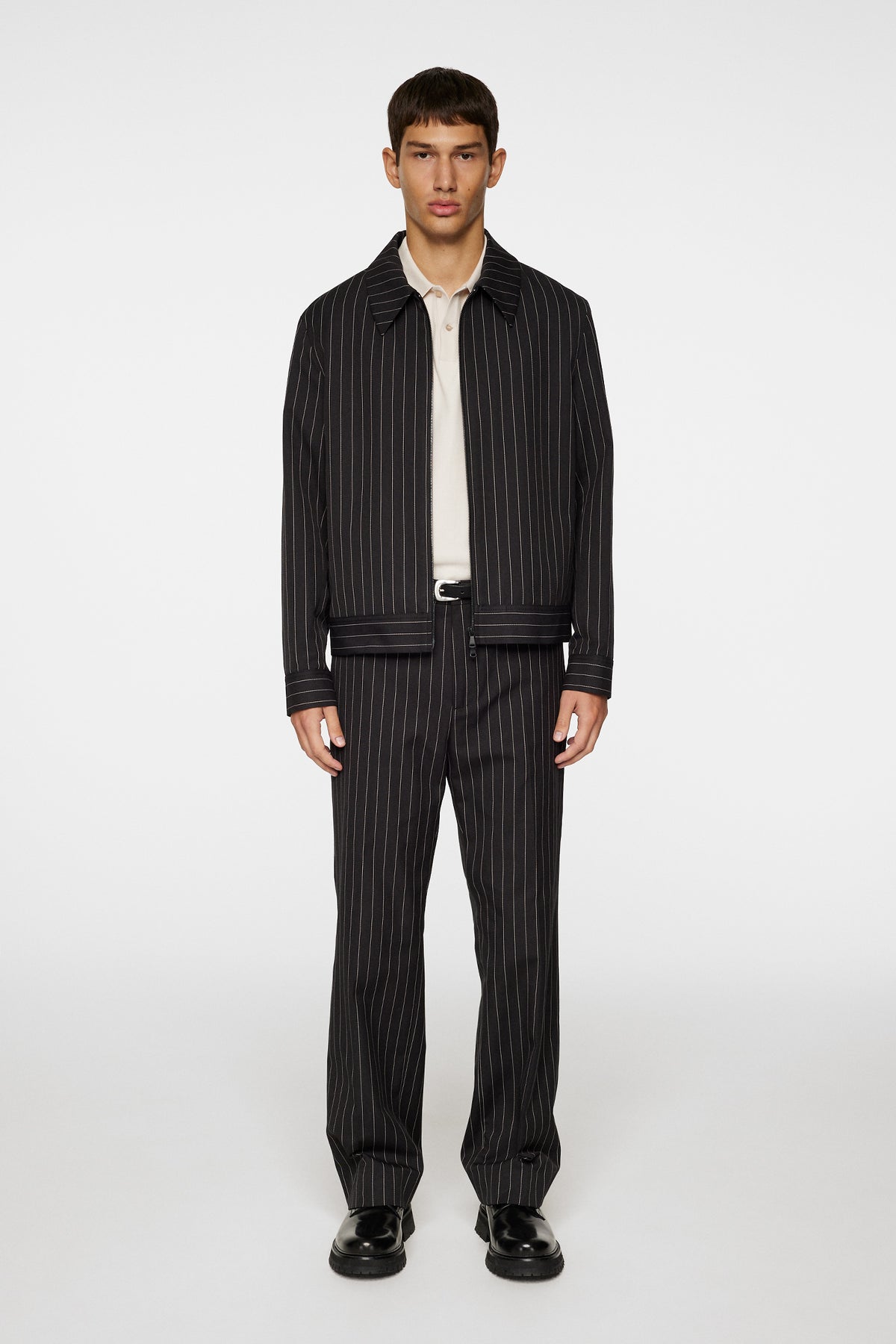 Parke Pin stripe jacket / Black