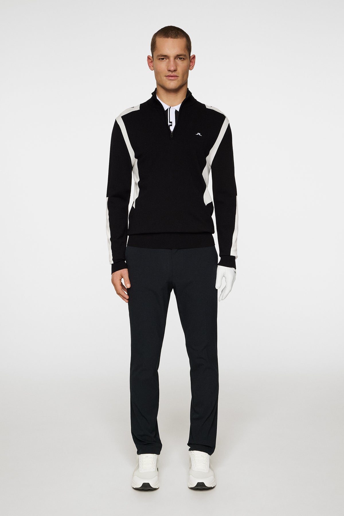 Kendrick Knitted Zip Sweater / Black