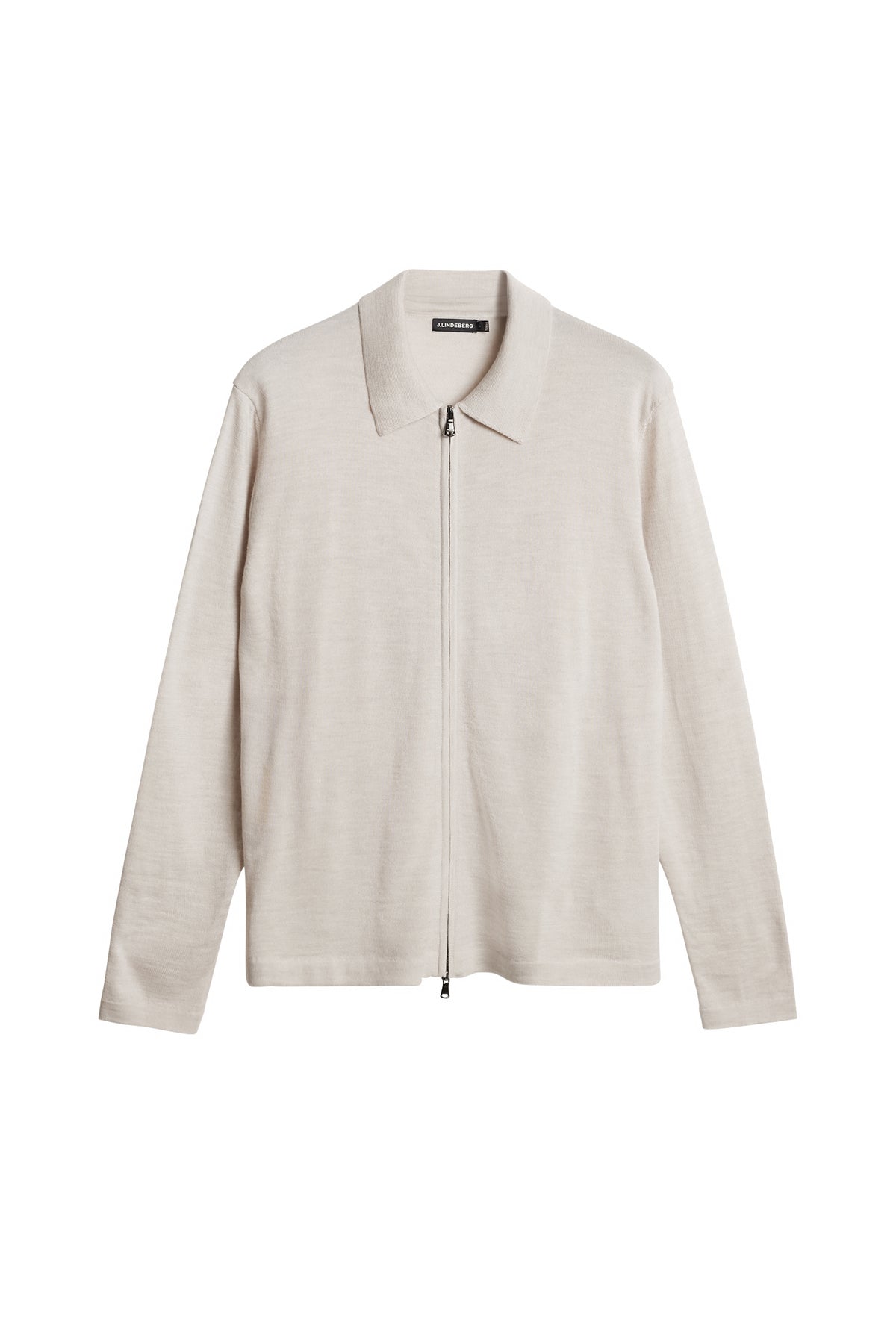 Kaleb Merino Zip Cardigan / Moonbeam Melange