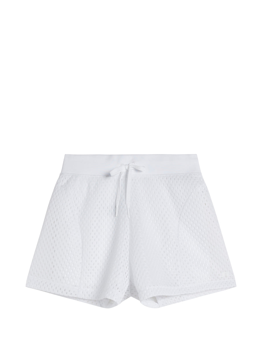 White Mesh Shorts  R.Swiader Designer Clothing