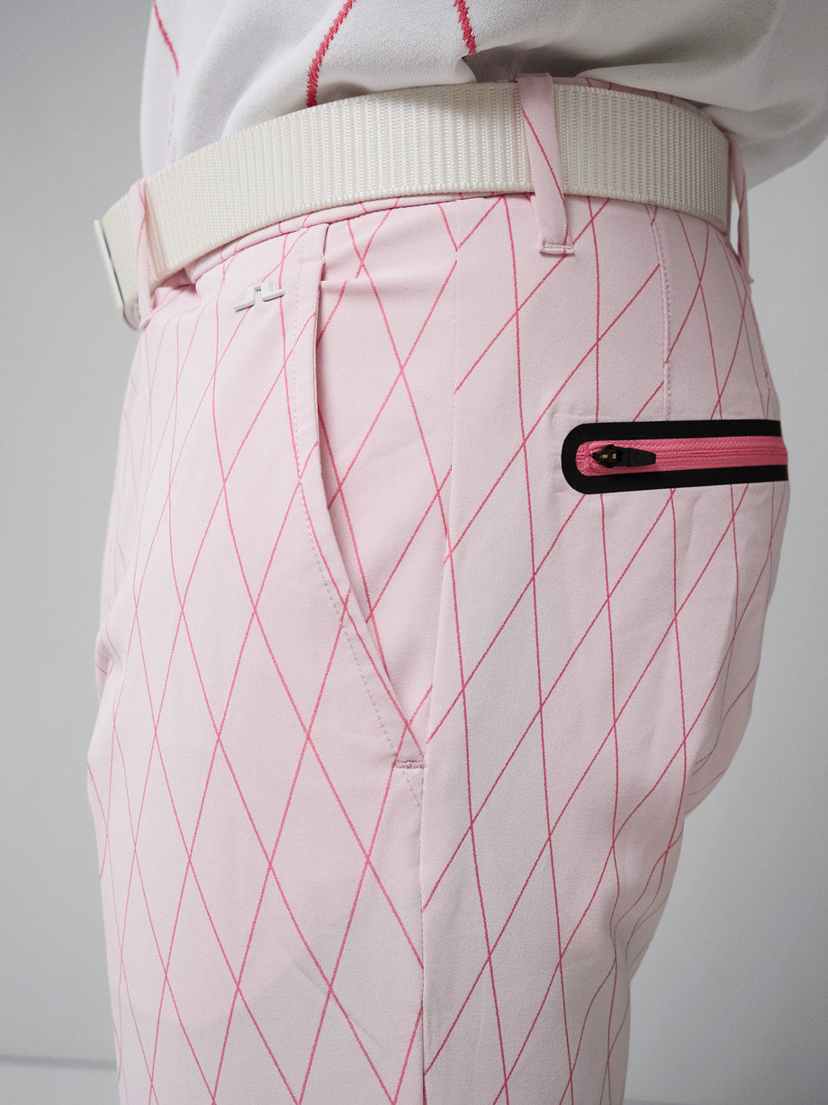 Active Argyle Golf Pant / White