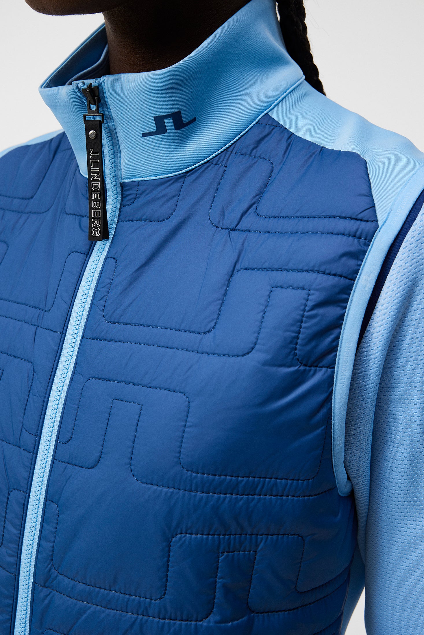 W Quilt Hybrid Vest / Estate Blue – J.Lindeberg