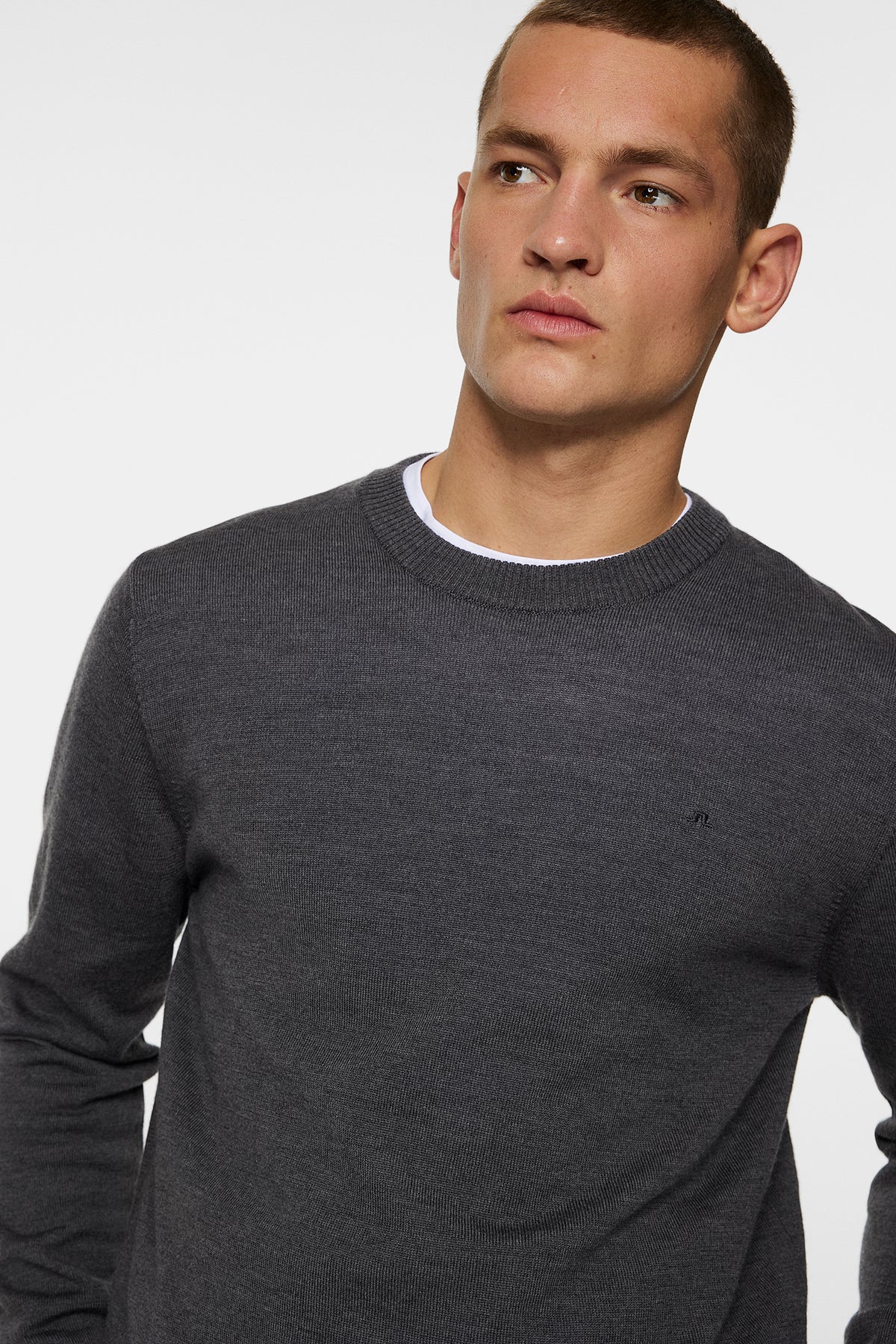 Keane Merino Crew Neck / Lava Smoke Melange