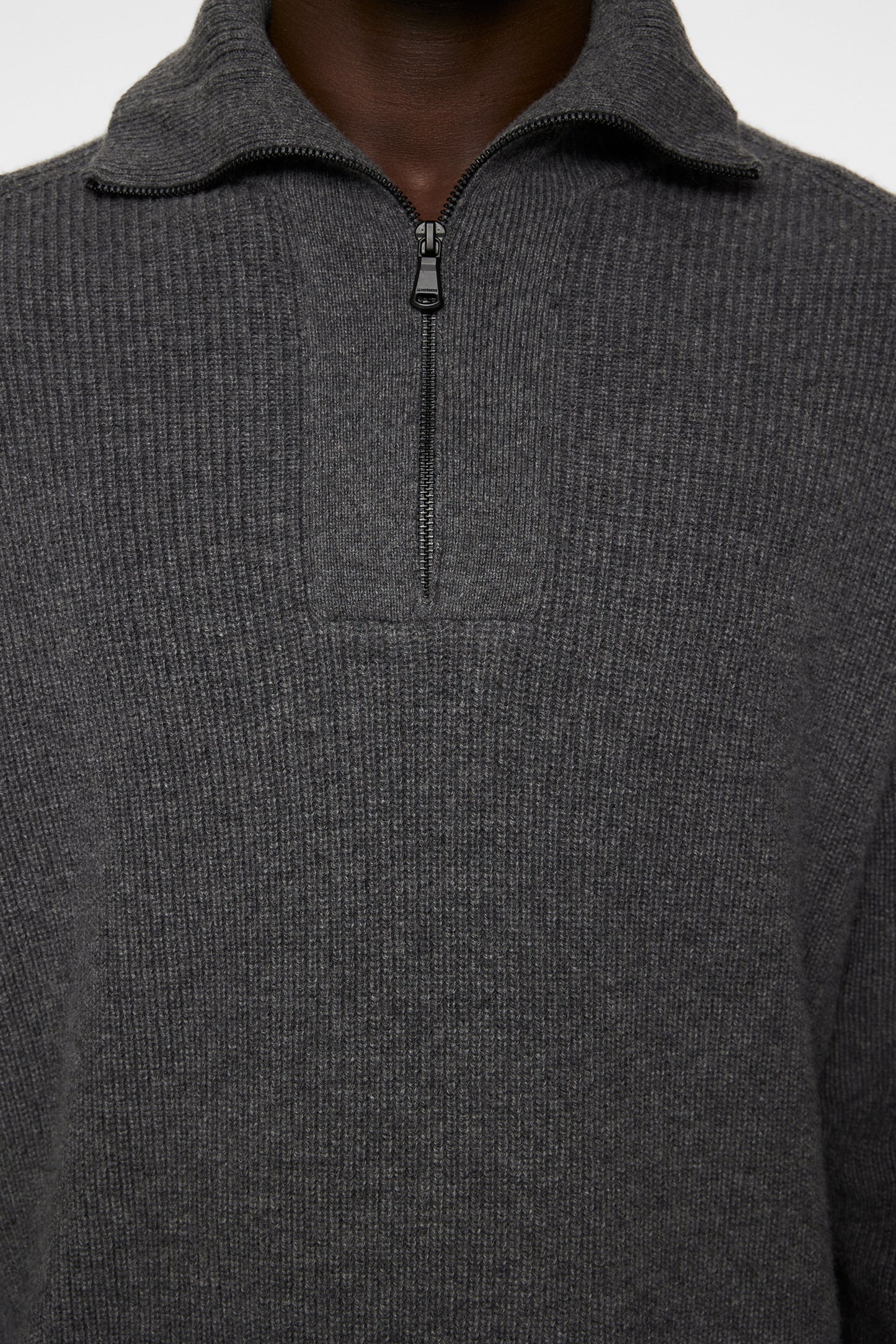 Wilmer Quarter Zip Knit / Mid Grey Melange