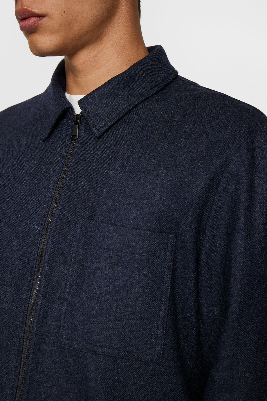 Julius Cash Flannel Overshirt / JL Navy