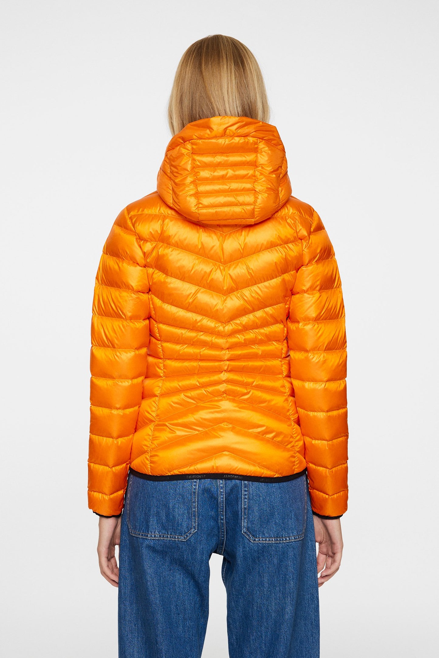 Lara Light Down Hood / Persimmon Orange