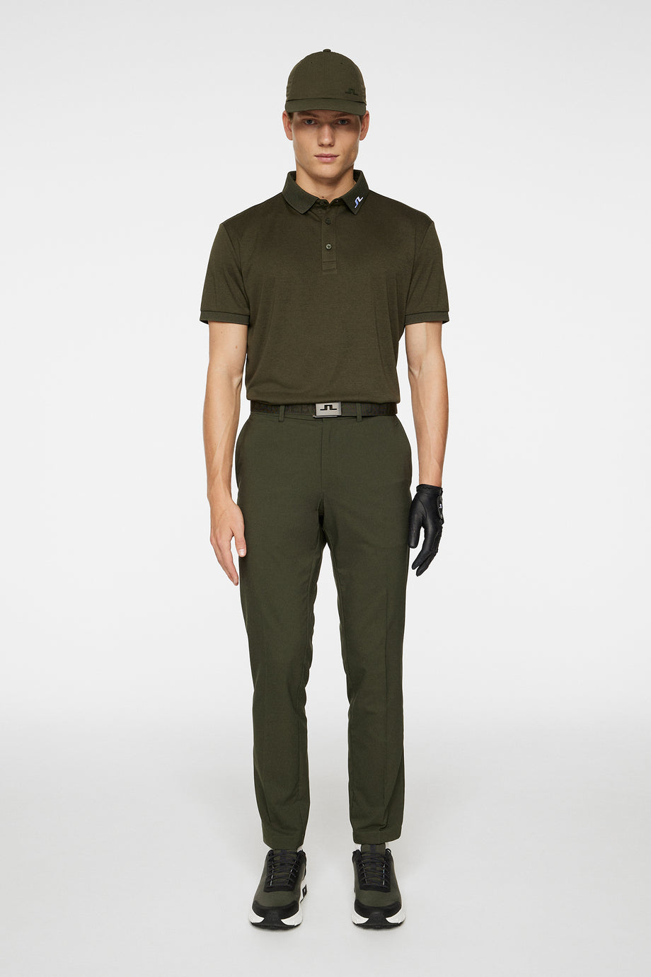 KV Regular Fit Polo / Forest Green Melange