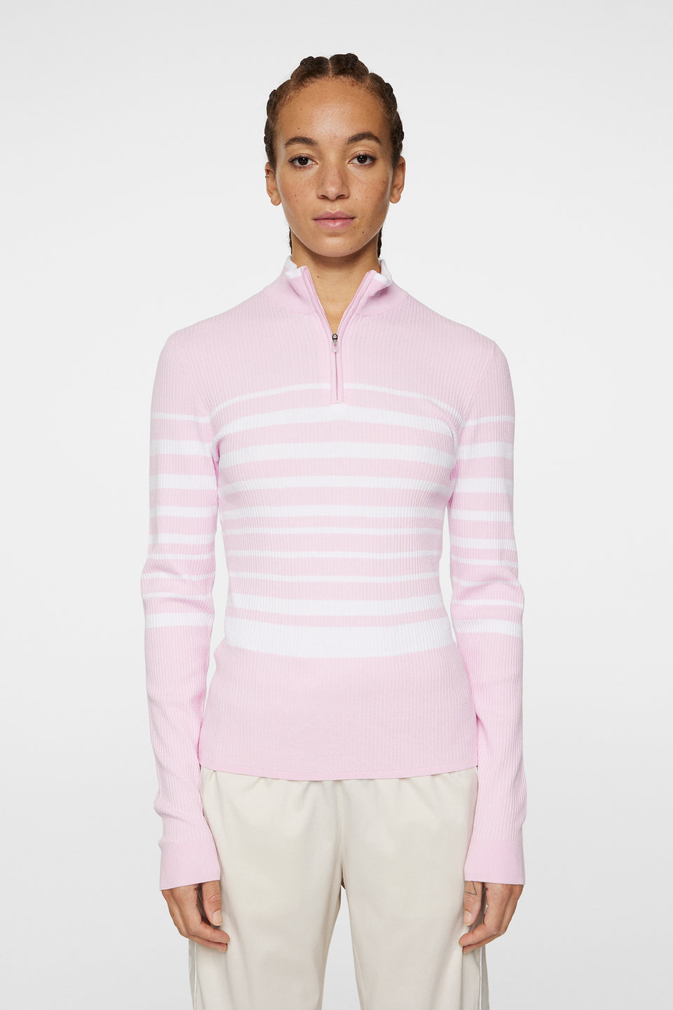 Cheryl Knitted Zip Sweater / Nosegay