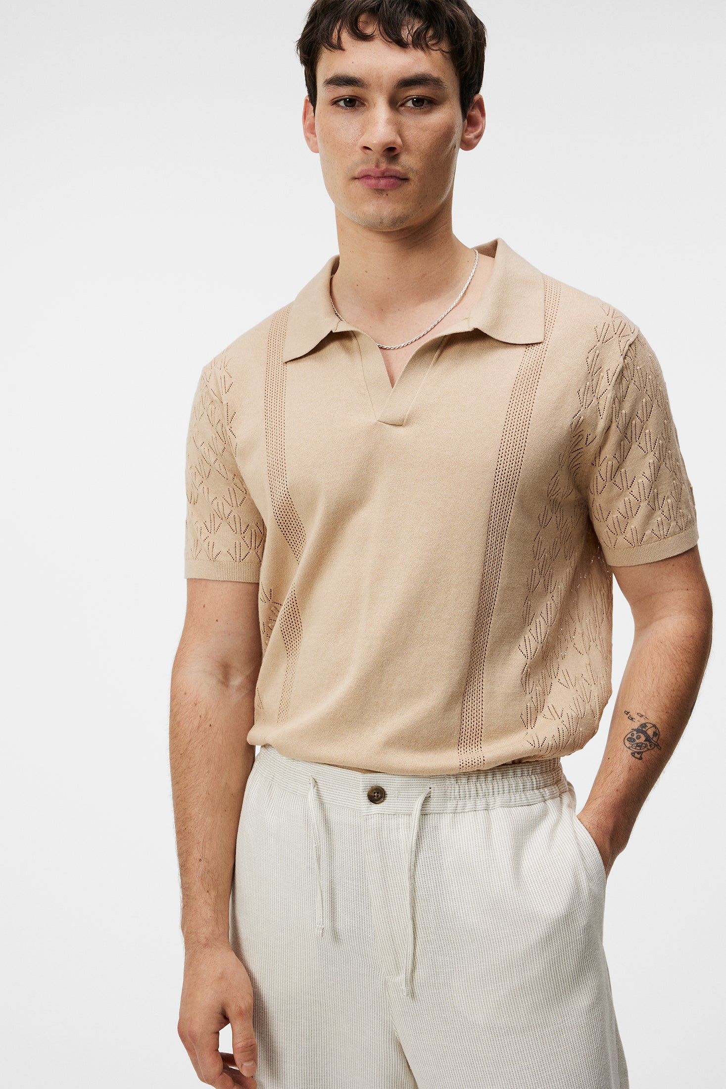 Ringo Open Collar Safari Beige