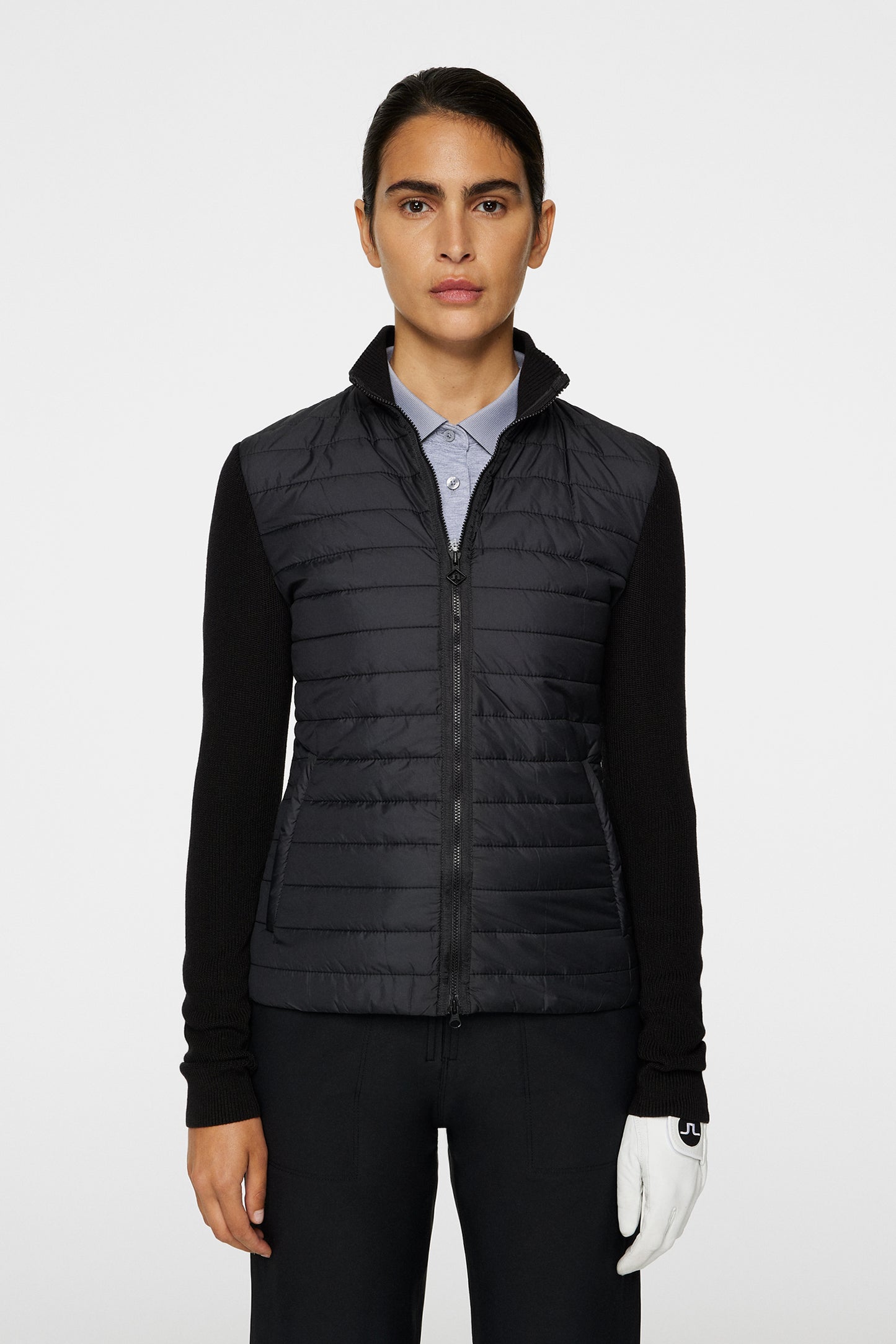 Wren Knitted Hybrid Jacket / Black