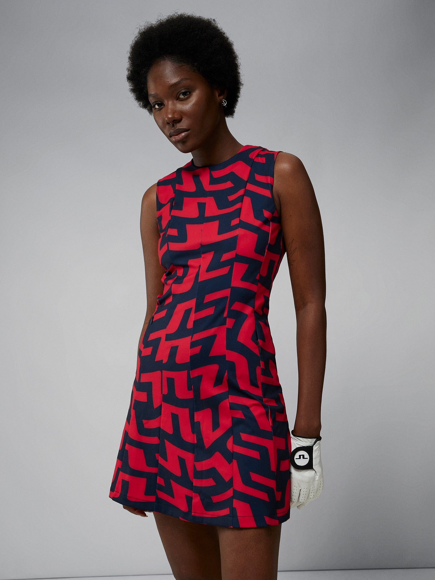 Jasmin Print Dress / Bridge Swirl Red