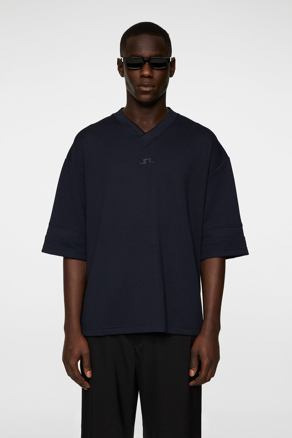 Milos Jersey Mesh Tee / JL Navy