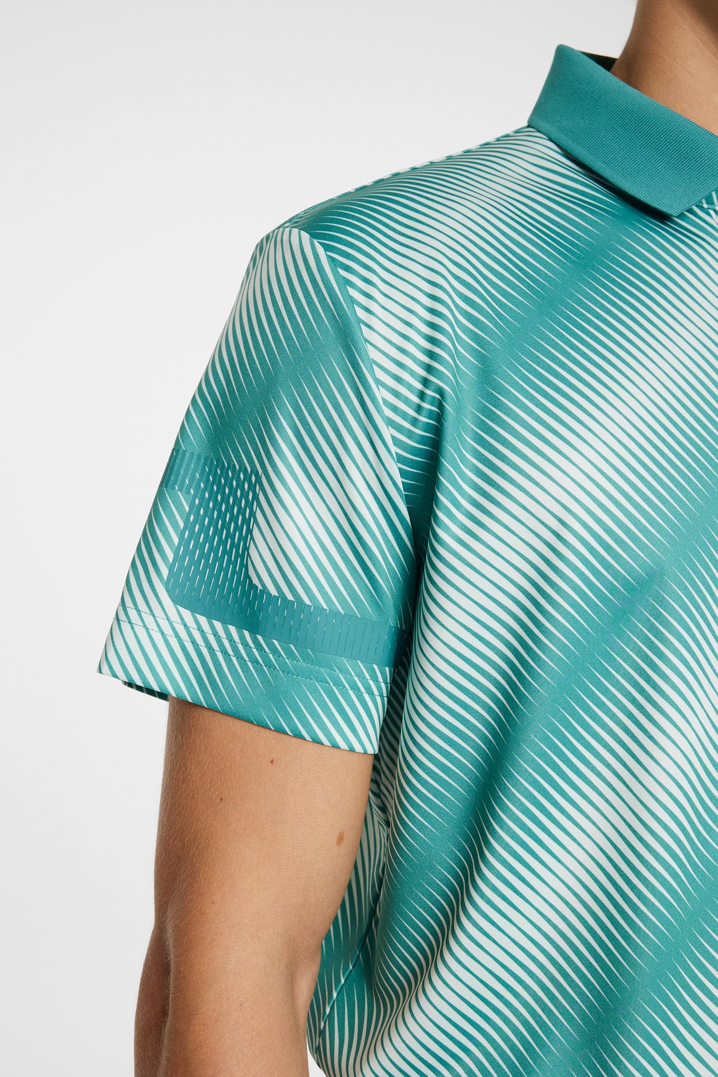 Heath Print Polo / Comb Teal M