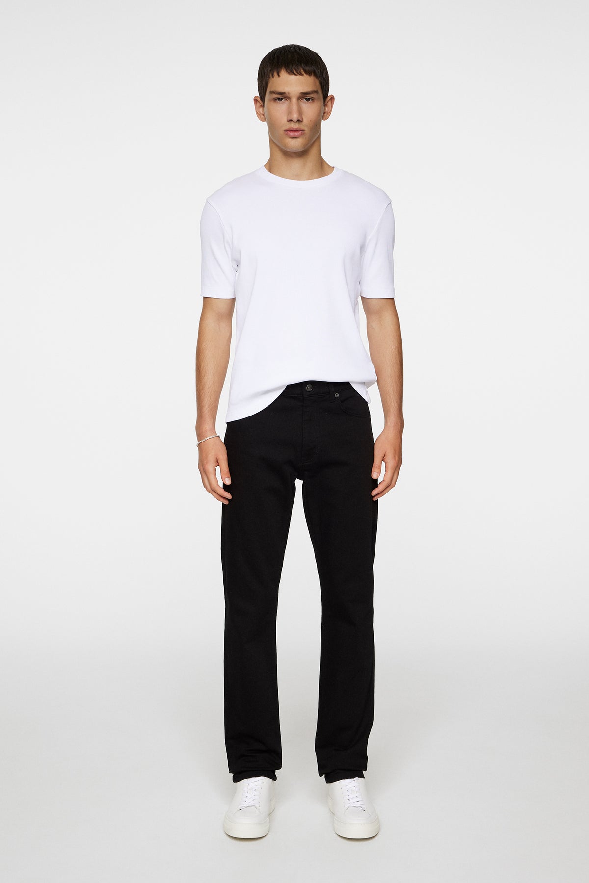 Rob Slim Rib Tee / White