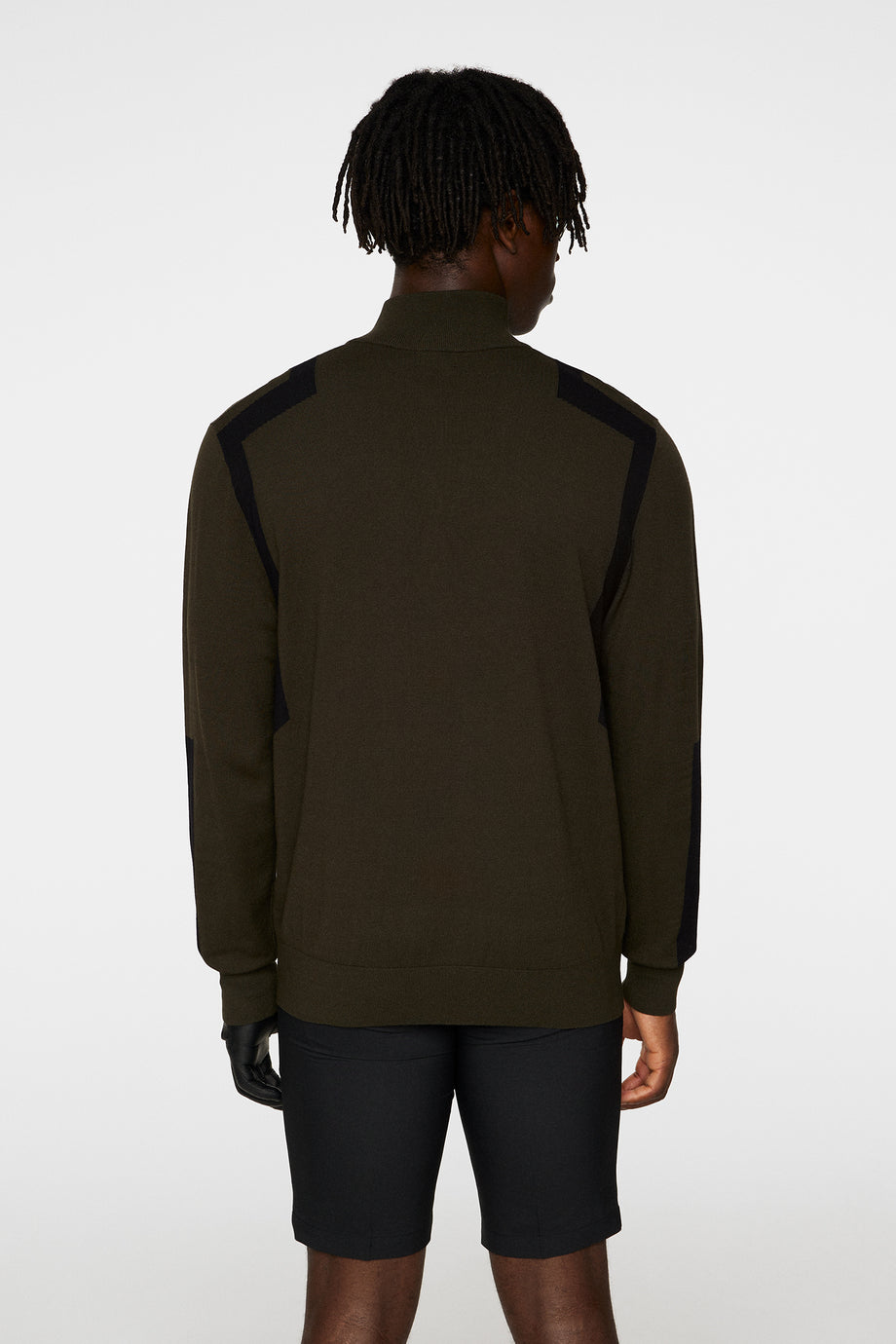 Kendrick Knitted Zip Sweater / Forest Green