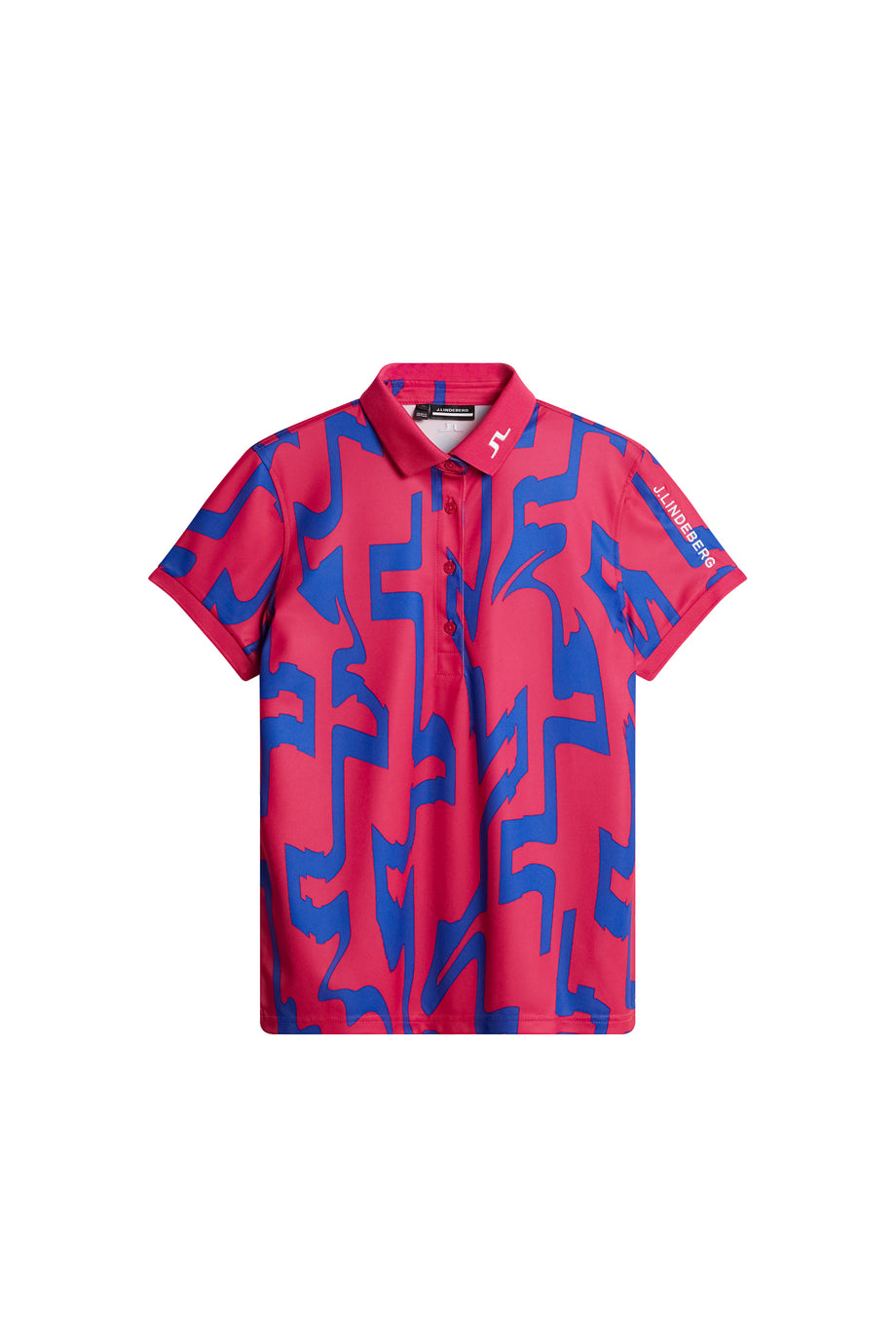 Tour Tech Print Polo / Glitch Bridge Pink