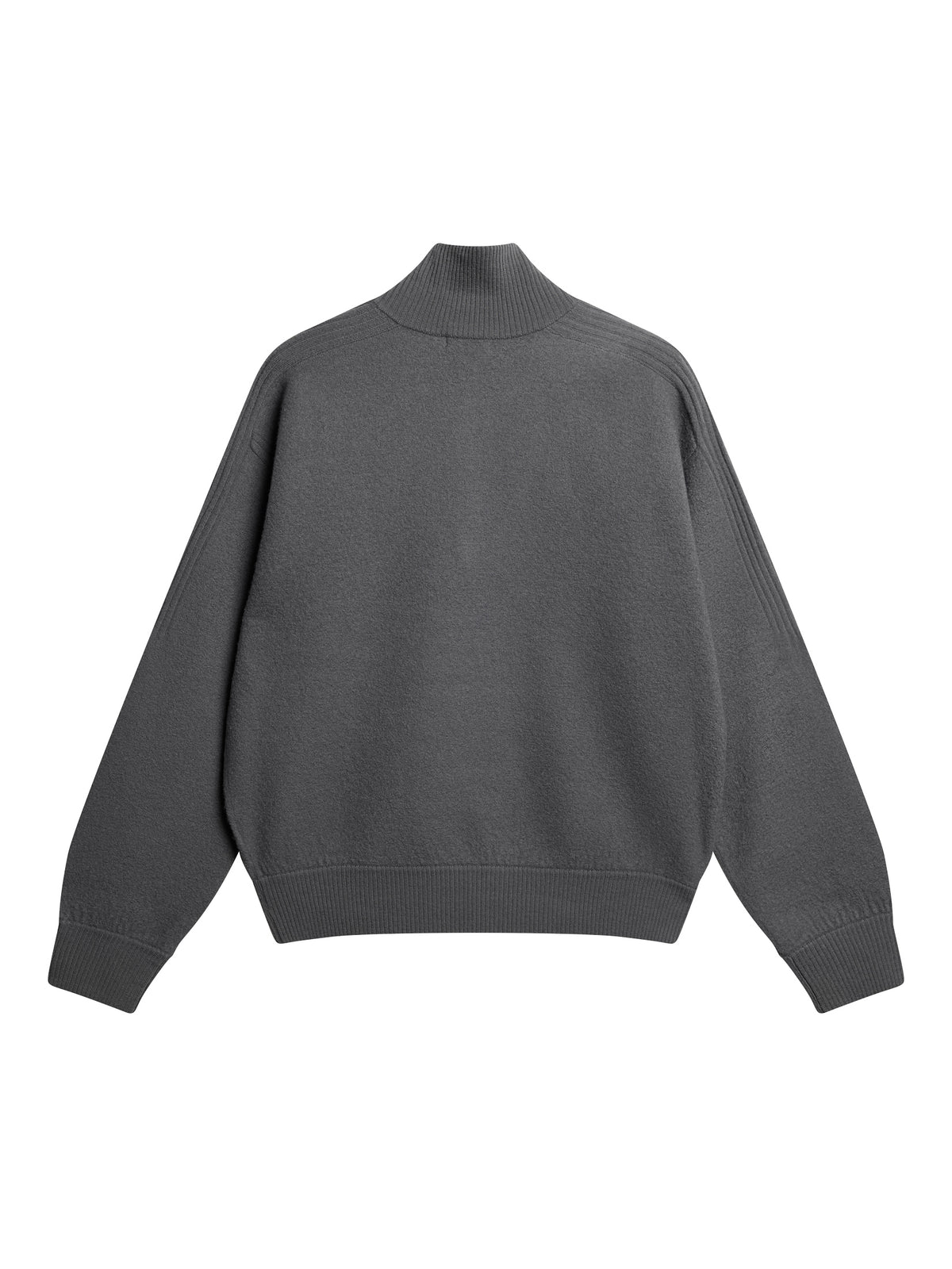 Bon Boiled Wool Quarter Zip / Lava Smoke