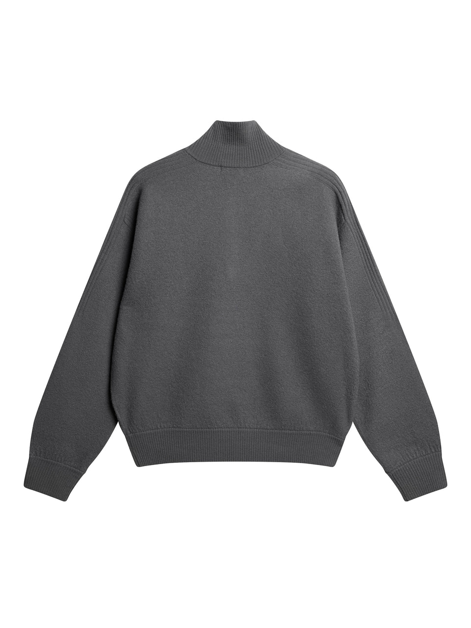 Bon Boiled Wool Quarter Zip / Lava Smoke