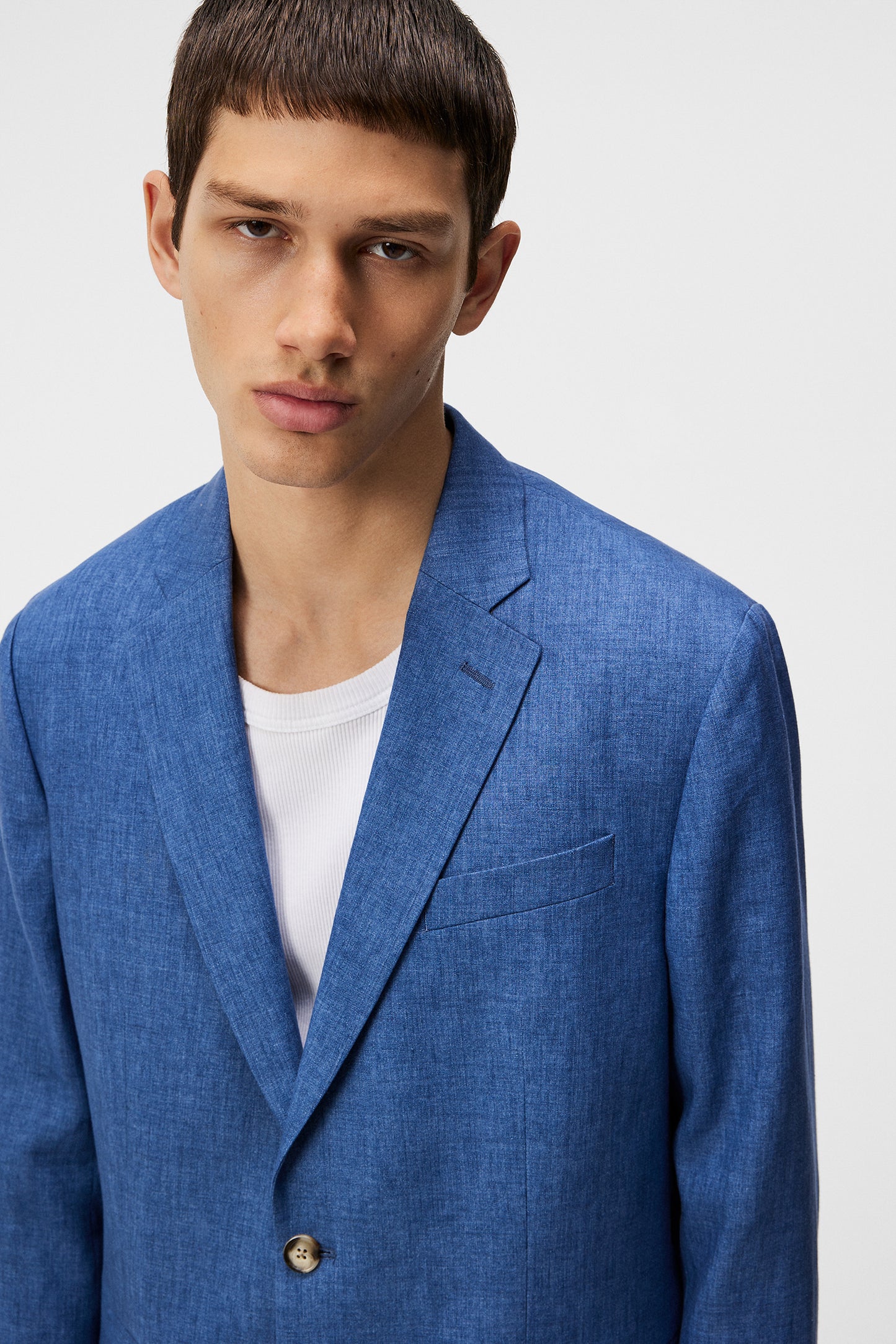 Elton U Super Linen Blazer / Chambray Blue