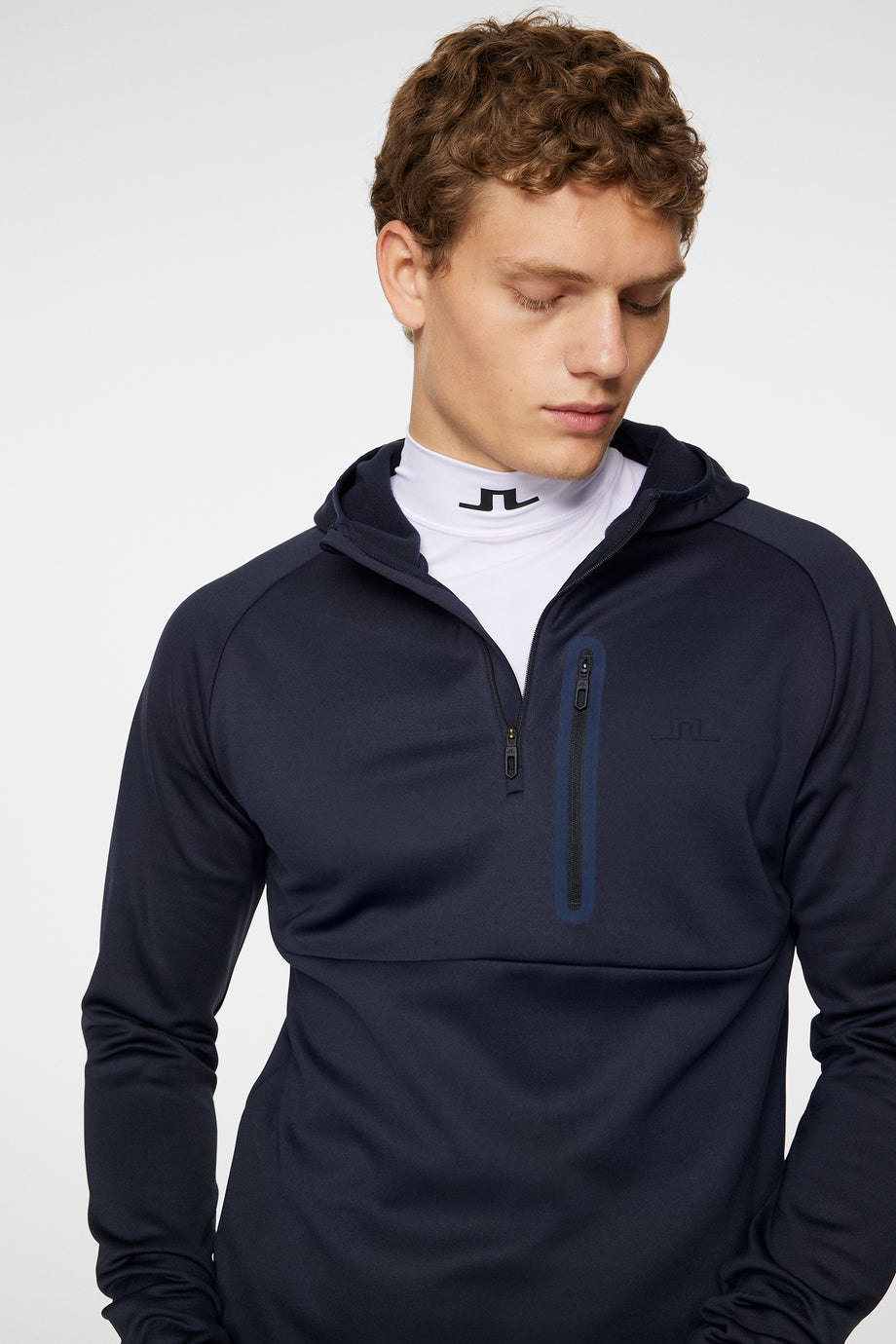 Adam Quarter Zip Hood / JL Navy