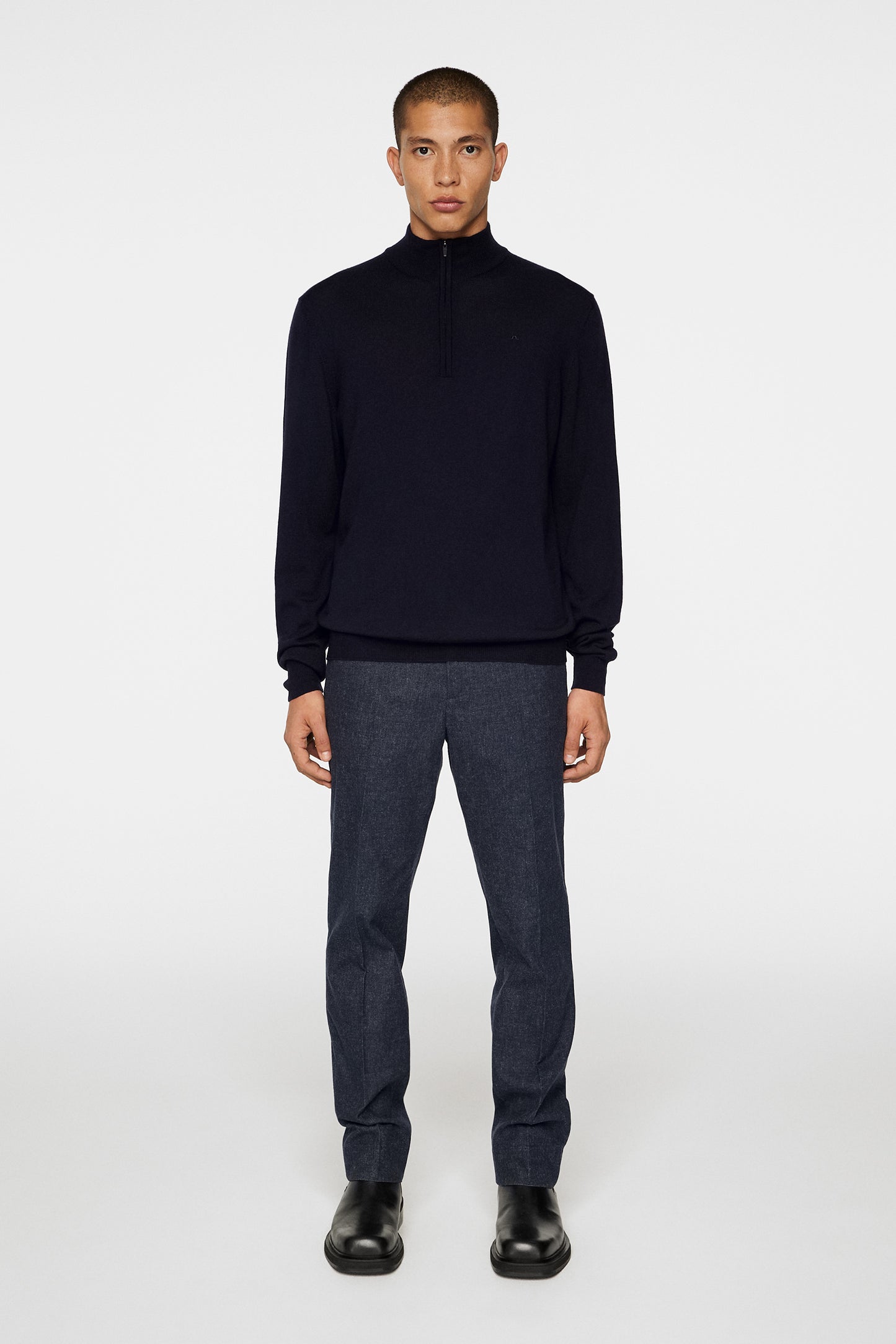 Kiyan Quarter Zip Sweater / JL Navy