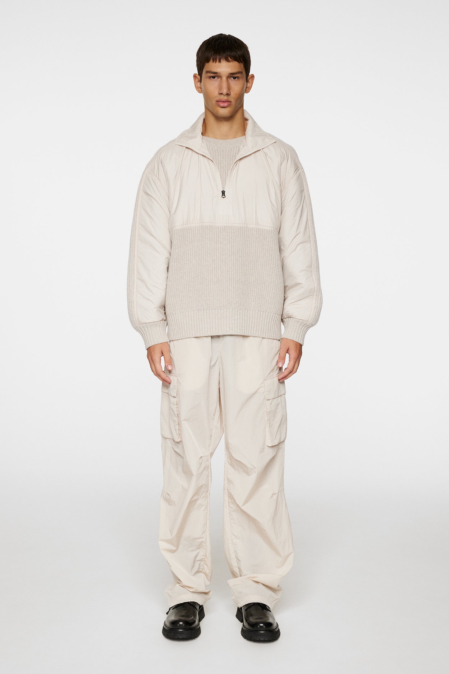 Cole Hybrid Knit Quarter Zip / Moonbeam