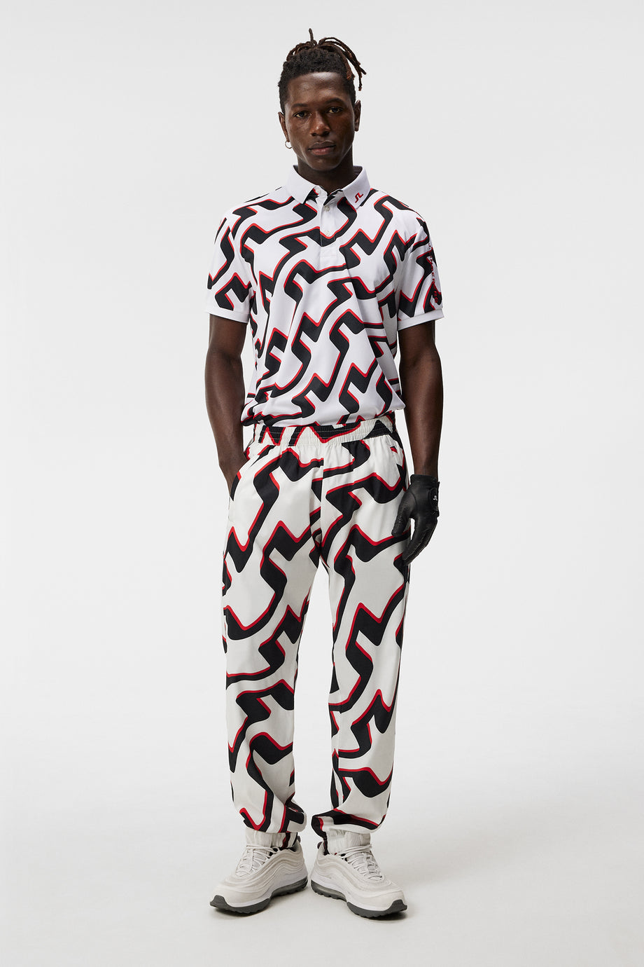 Louis Vuitton Cream & Black Geometric Pattern Dress FR 38 (UK 10