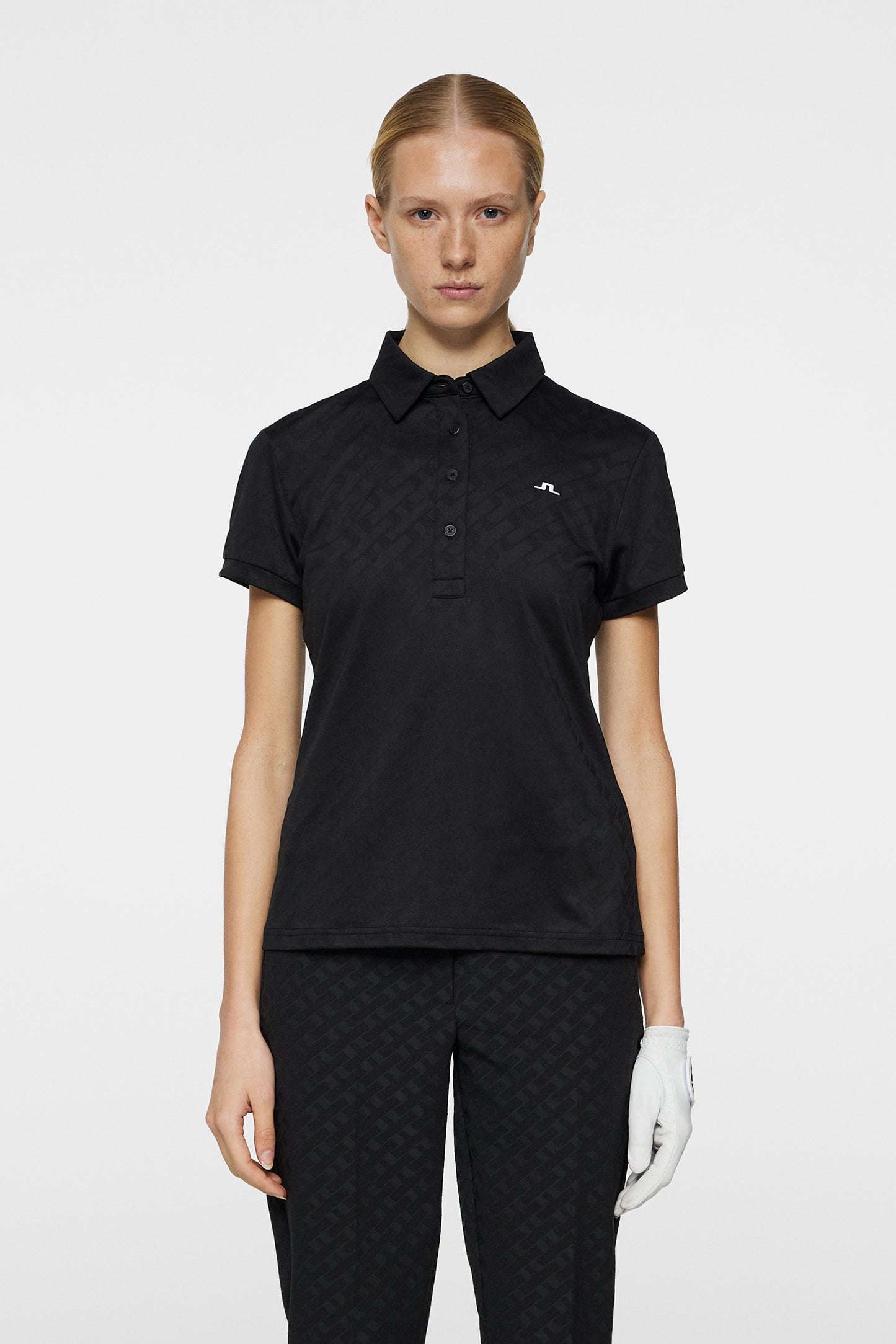 Alaya Jacquard Polo / Black