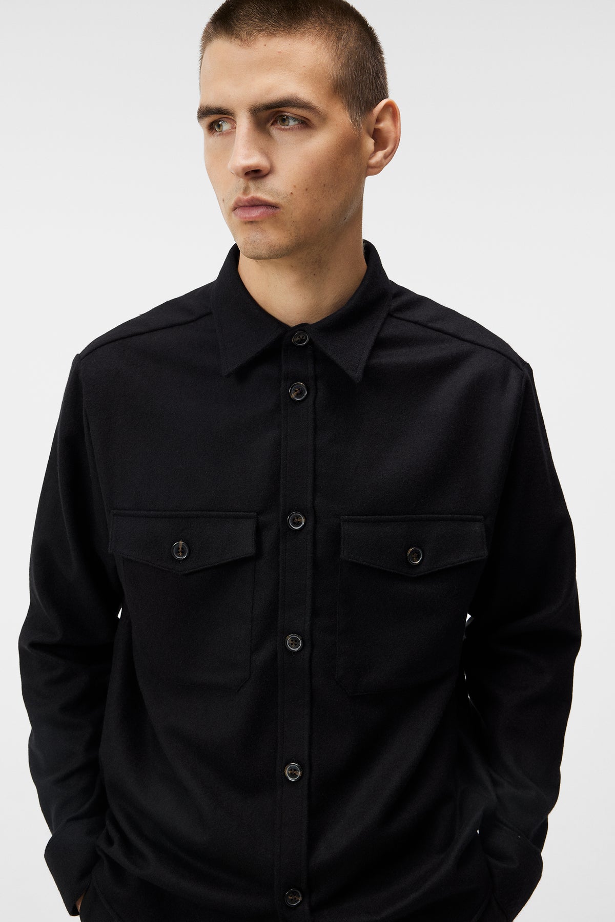 Flat Wool Overshirt / Black – J.Lindeberg