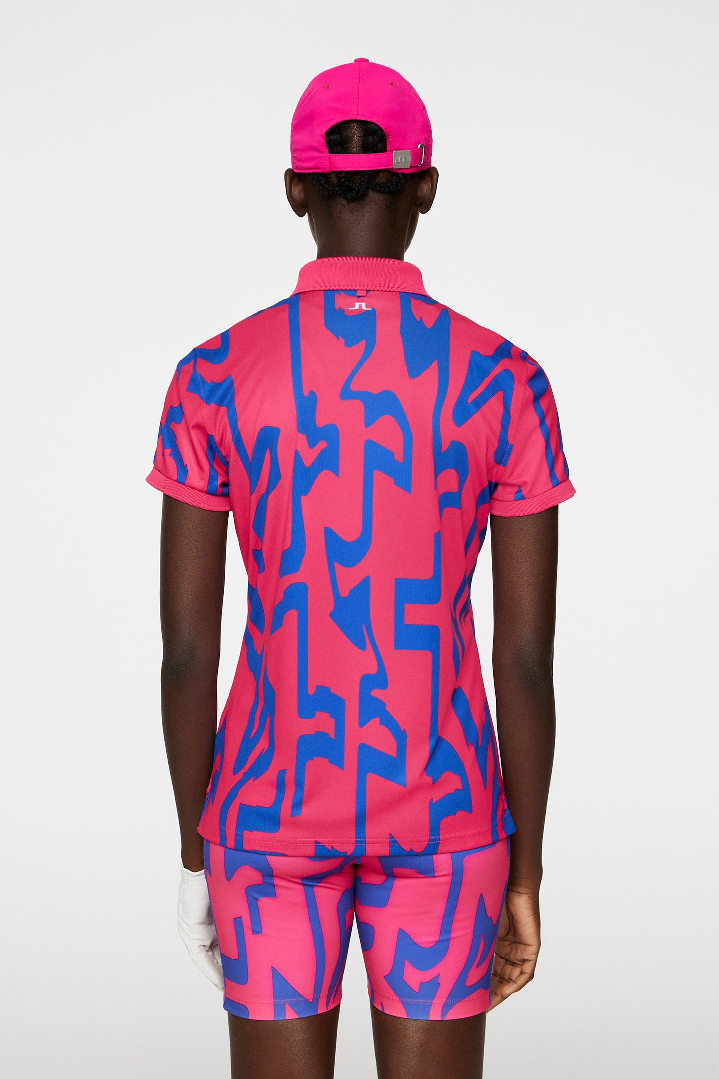 Tour Tech Print Polo / Glitch Bridge Pink