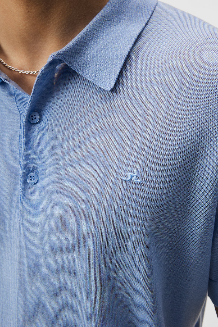 Ridge Lyocell Silk Polo / Chambray Blue