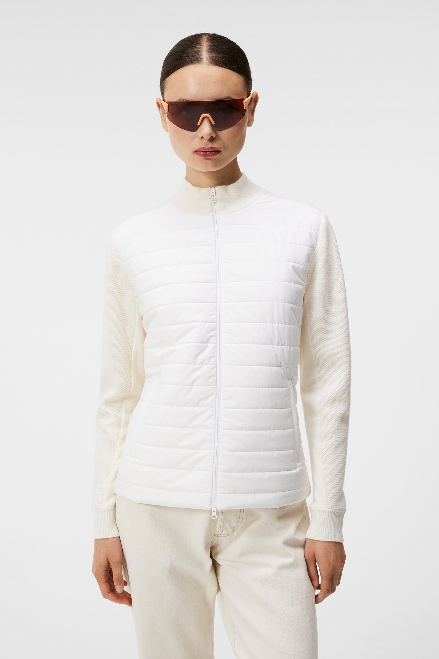 Wren Knitted Hybrid Jacket / White