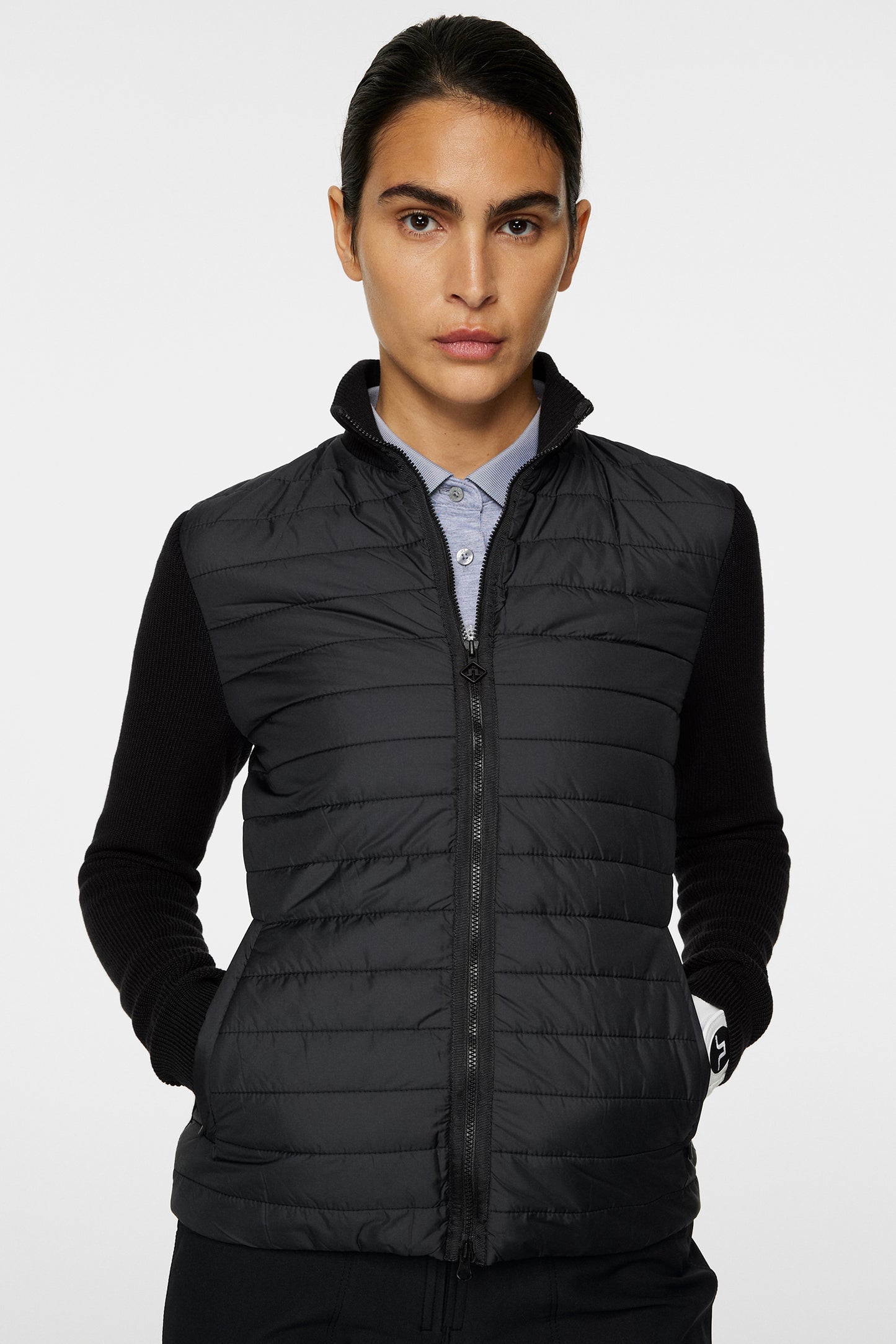 Wren Knitted Hybrid Jacket / Black