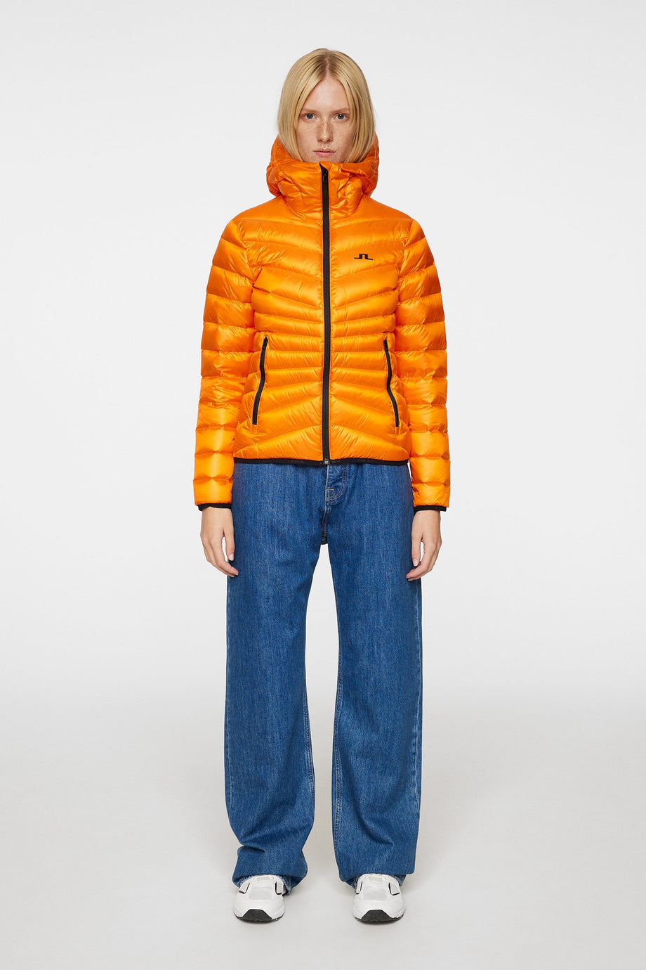 Lara Light Down Hood / Persimmon Orange