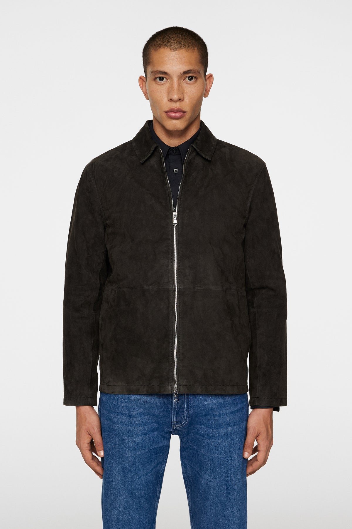 Jonah WR Suede Overshirt / Washed Black