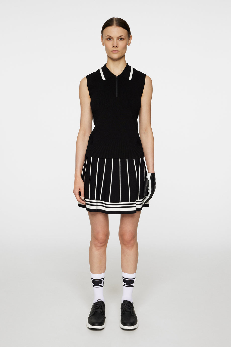 Ramona Knitted Polo Shirt / Black