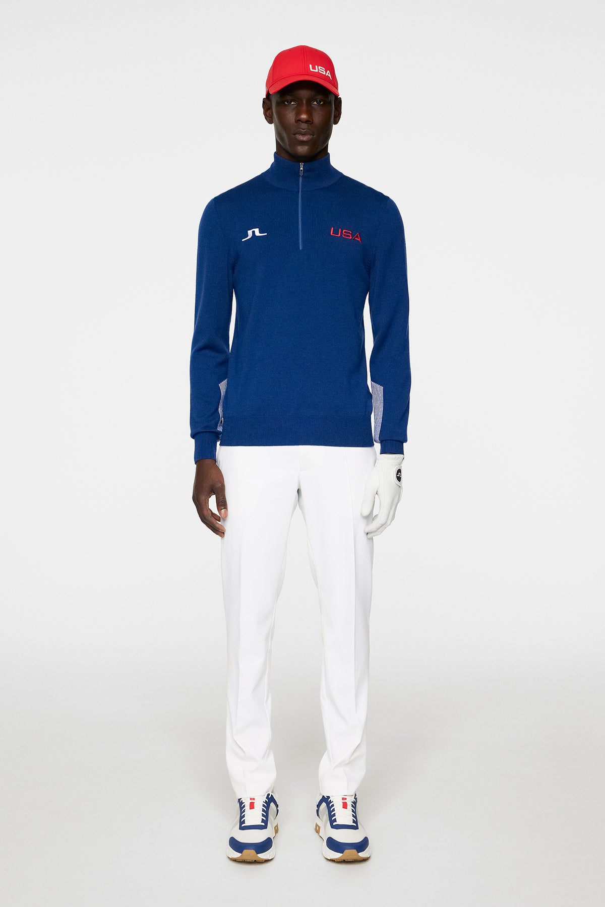 Nathaniel Half Zip Sweater / Estate Blue