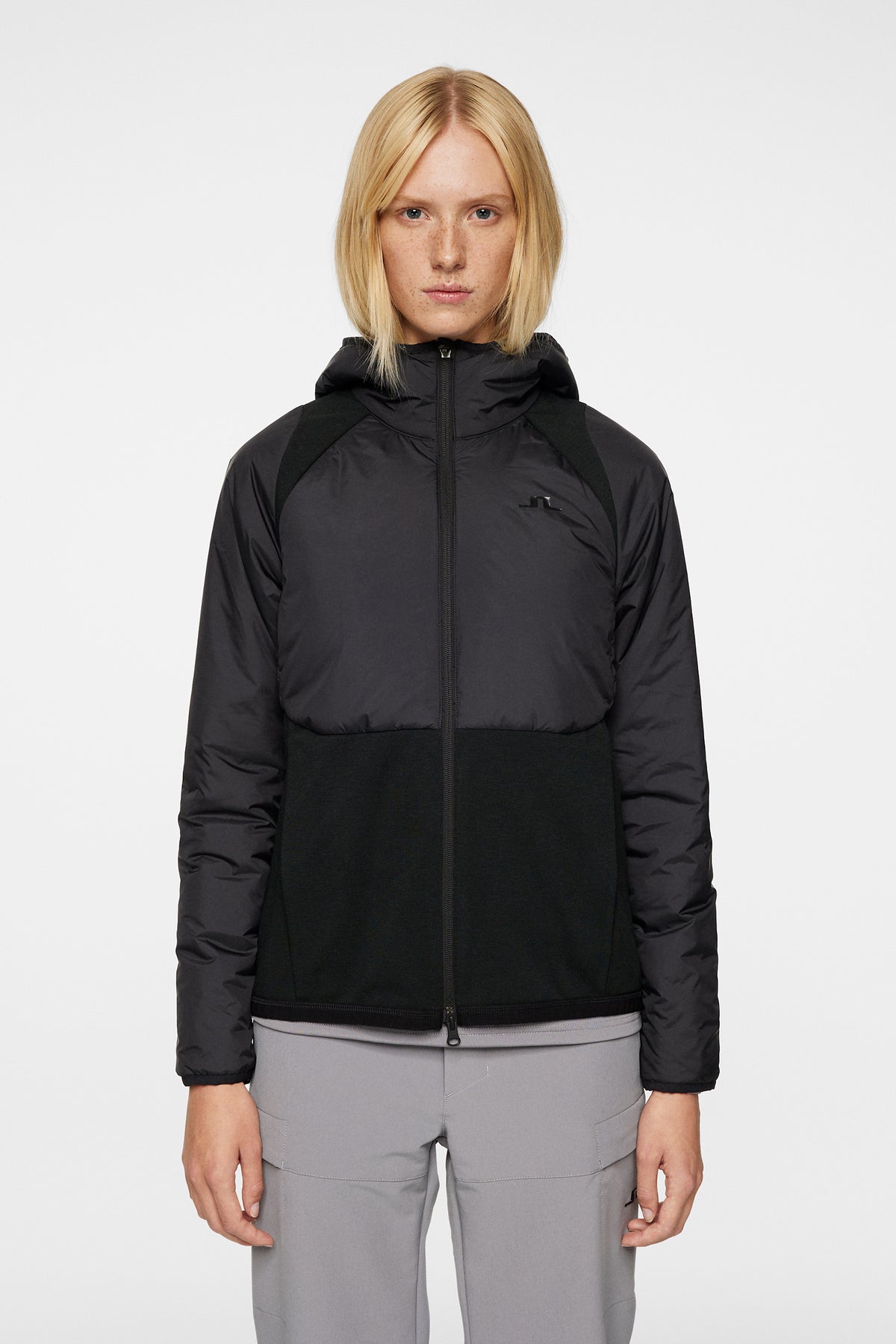 Shona Hybrid Hood Jacket / Black