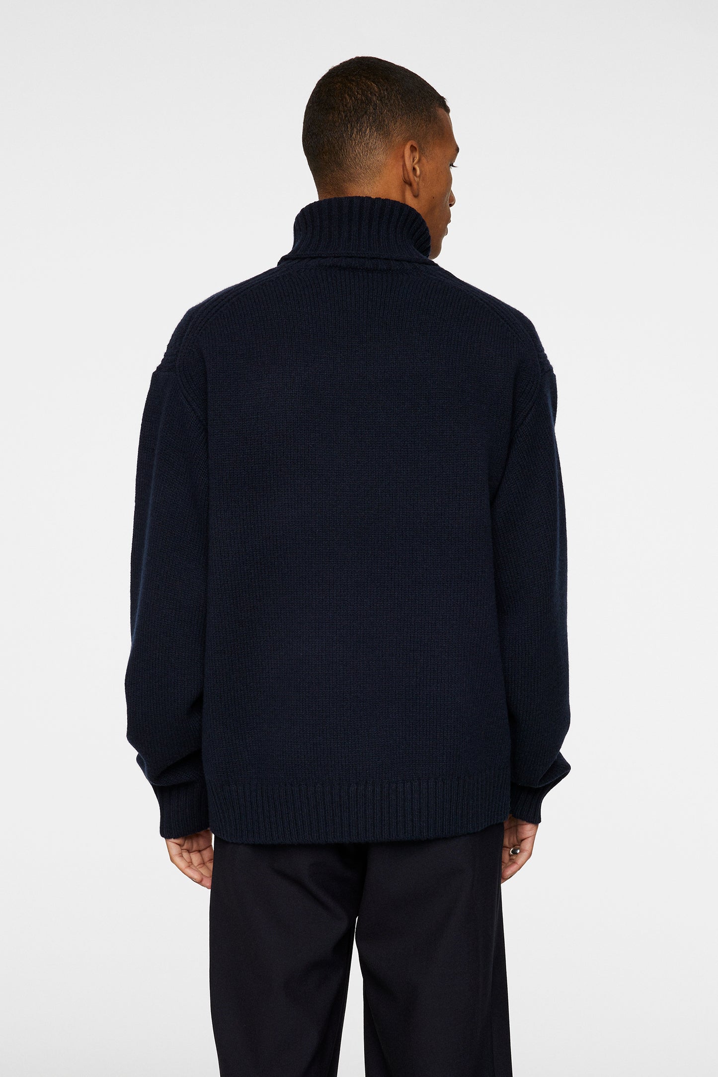 Todd Heavy Knit Turtleneck / JL Navy