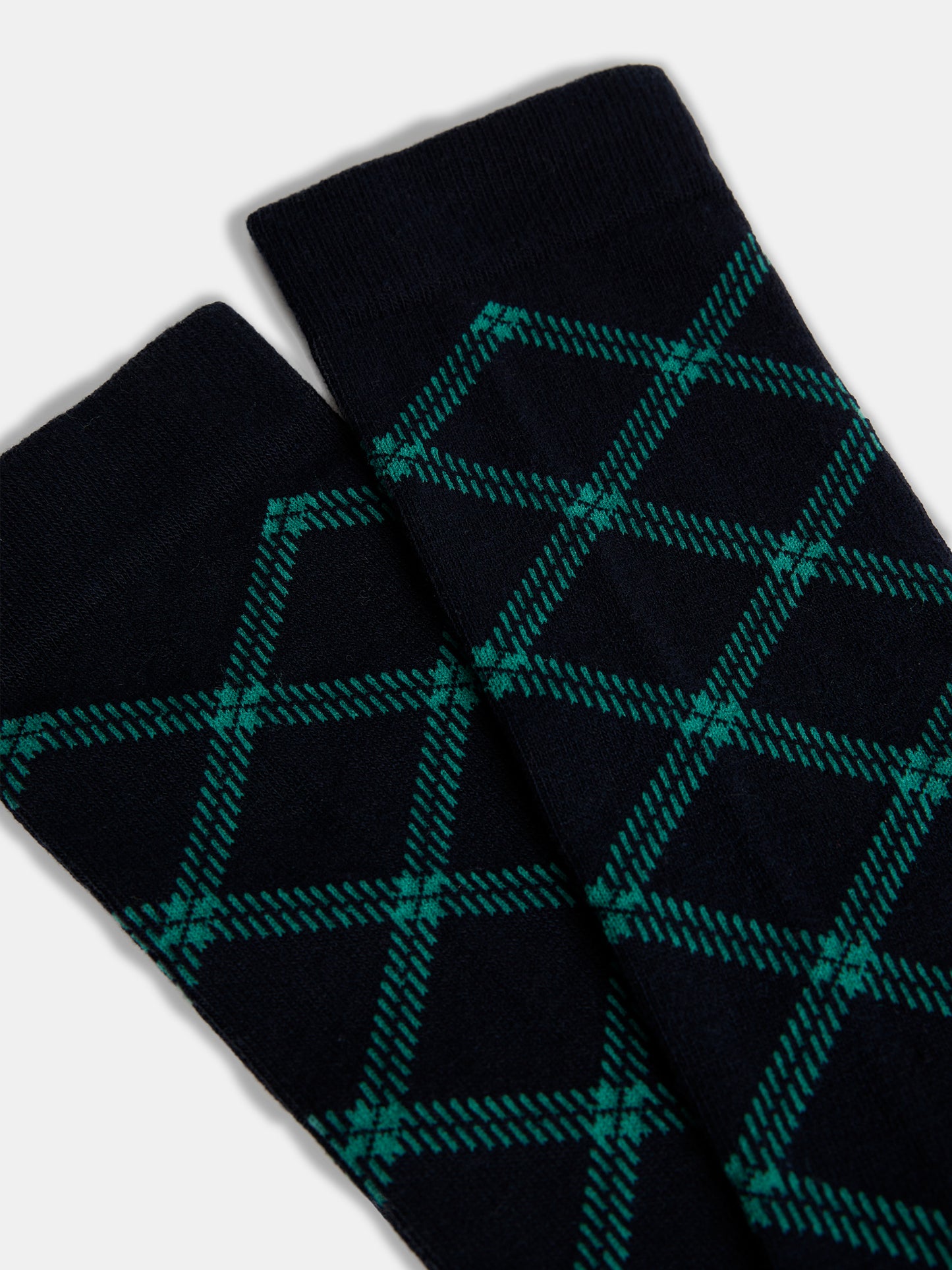 Check Knee Socks / Glenmuir Tartan Teal L